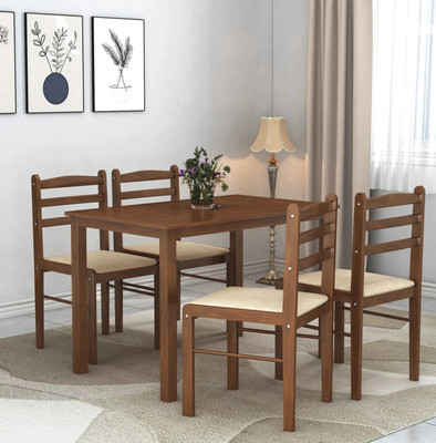 Furniva Quattro Solid Wood 4 Seater Dining Set(Finish Color -Oak, DIY(Do-It-Yourself))