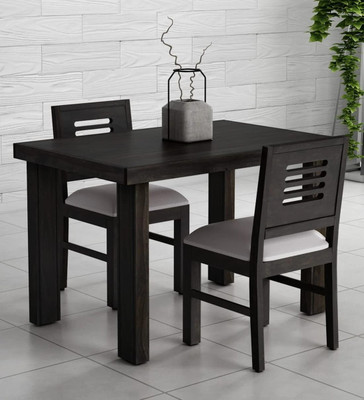 LOONART Solid Wood Dining Set|Dining Table Chair Set|Dining Set For 2|Wooden Dining Set| Solid Wood 2 Seater Dining Set(Finish Color -Walnut Finish 8, DIY(Do-It-Yourself))