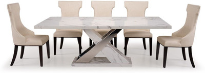 Durian Margot Metal 8 Seater Dining Set(Finish Color -Matte, Knock Down)