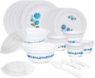 Daji Pack of 36 Plastic Plastic Dinner Set Dinner Set(Multicolor, Microwave Safe)