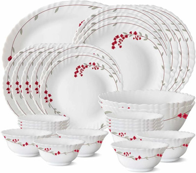 BOROSIL Pack of 27 Opalware VERONA Dinner Set(White, Microwave Safe)