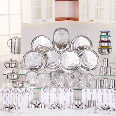 Flipkart SmartBuy Pack of 70 Stainless Steel Dinner Set(Steel)