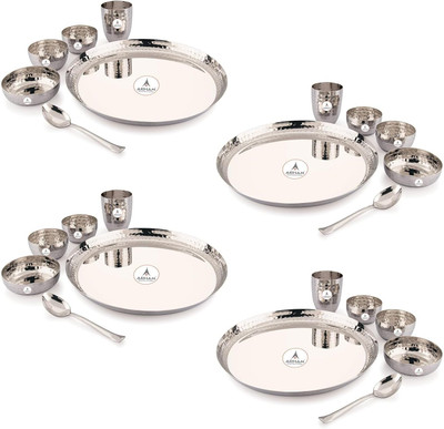 PanCraft Pack of 24 Stainless Steel Dinner Set for 4 Persons, Premium Quality Dinner Set(Silver)