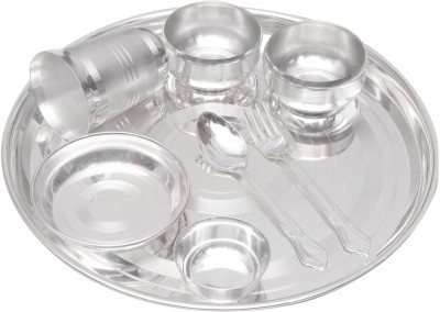 Empire Gift Pack of 8 Silver Plated 11 Inch Buffet Dinner Set for Gift Dinner Set(Silver)