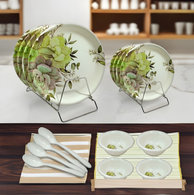 Inpro Pack of 16 Melamin Every Occasion Covered:- 16-Pc Melamine Dinner Set Contains Perfect for Dinning. Dinner Set(Multicolor)