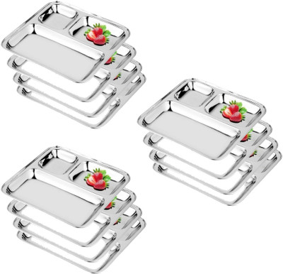 Masox Store Small Printed Flowers Tray Combo Tray_1 Wooden Tray With 4 Coaster Set Tray(Pack of 12, Microwave Safe)