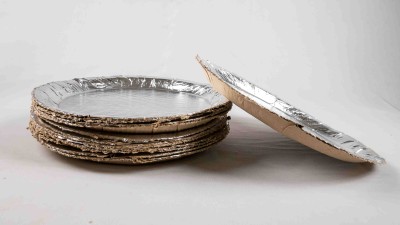 SonChiraiya Pack of 15 Paper Dinner Set(Silver)