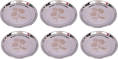 shribalaji Pack of 6 Stainless Steel Dinner Set(Silver)