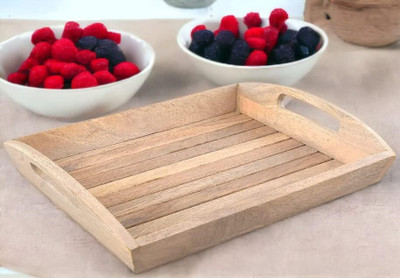 GRD International Wood Dinner Set(White, Microwave Safe)