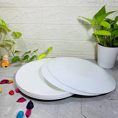Rra Traders Pack of 6 Opalware Dinner Set(White)