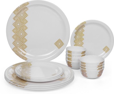 Superware Pack of 16 Melamin Food Grade | Dinner Set – Golddeko |Tableware, Stain free Dinner Set(White)