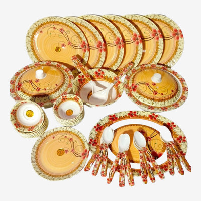Radhe Crockery by OROMAX Pack of 84 Melamin Dinner Set(Yellow)
