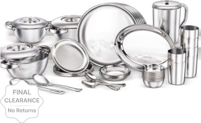 Judge By TTK Prestige Pack Of 51 Stainless Steel Dinner Set  (Silver) For Rs. 2079 @ 55 %