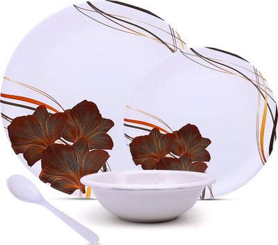Litware Pack of 16 Melamin Dinner Set(Brown)