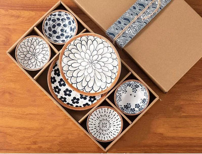 DANSR Pack of 6 Ceramic Dinner Set(White, Microwave Safe)