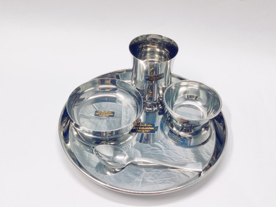 Dev Industries Stainless Steel DEV INDUSTRIES Dinner Set(Silver)