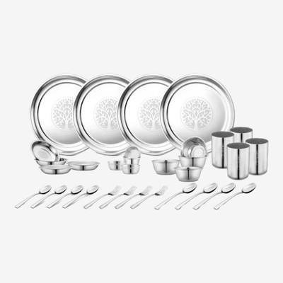 Pigeon Pack of 32 Stainless Steel Dinner Set(Steel)