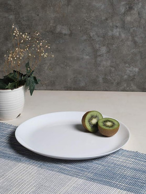 Kriti Traders Pack of 6 Opalware Plain White Dinner Plate for dining | Dinner Plates Dinner Set(White, Microwave Safe)