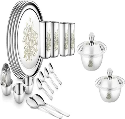 VPSK Pack of 20 Stainless Steel Dinner Set(Silver)