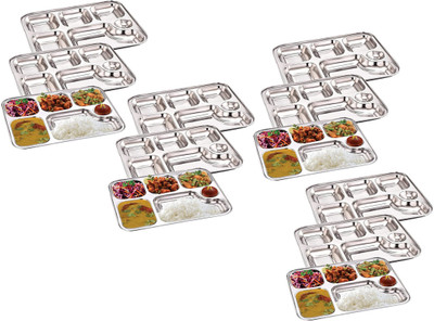 Masox Store Sheesham Wooden Serving Tray Handcrafted Serving Tray Set Of 3 (Brown) Tray(Pack of 12, Microwave Safe)