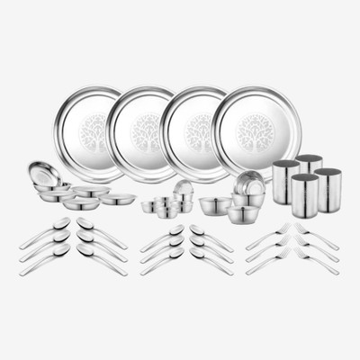 Pigeon Pack of 42 Stainless Steel Dinner Set(Steel)