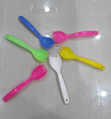 GRAHAST STAR ONE FORK Plastic Baby Fork, Dessert Fork, Fruit Fork, Salad Fork, Serving Fork Set(Pack of 6)