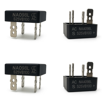 METAPOD S25VB100 Bridge Rectifier 25 Amp. ,Diode Module for Welding Machine PCB,UPS PN Junction(Pack of 4)