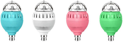 Glamezone NEW COLLOCATION 360 Degree LED Crystal Rotating Bulb with Bluetooth Speaker Single Disco Ball(Ball Diameter: 2.6 cm)