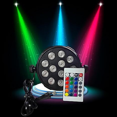 shark tack LIGHT 12 LED Mini DJ Par Disco/Club Light with Remote Shower Laser Light(Ball Diameter: 10 cm)