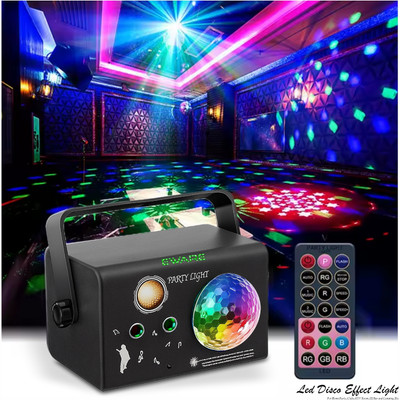 Eware DJ Party Lights with Remote- RGB Color Effects - Sound Activated LED Projector Single Disco Ball(Ball Diameter: 10 cm)