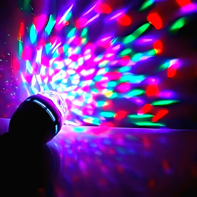 RavAry Rotating LED Crystal Bulb Magic Disco Light Night Lamp for Party/Home Decoration Disco Ball Set(Ball Diameter: 2.5 cm)
