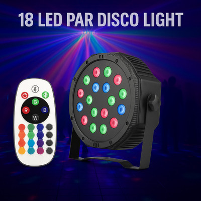 MOOZMOB 18 LED Disco Par Light DMX Single Disco Ball(Ball Diameter: 18 cm)