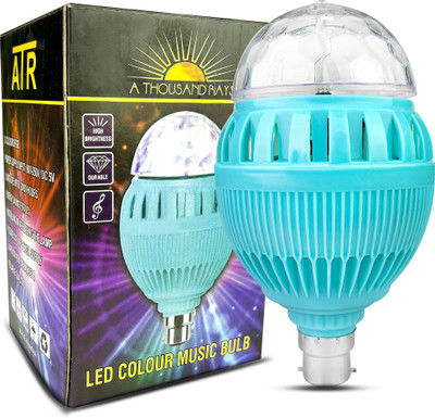 MOBIZAC Music Disco Bulb for Home Party Festivals Birthday Stage and Diwali Disco Bulb Single Disco Ball(Ball Diameter: 8 cm)
