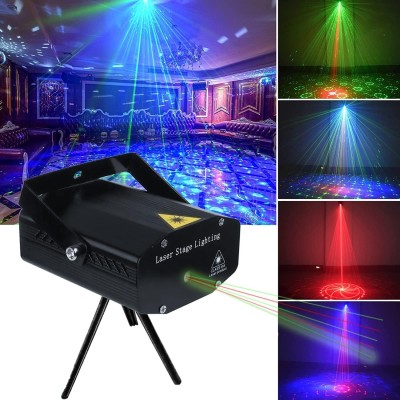 Aubade Mini LED Laser Projector Disco Light Dj Voice-Activated DJ Party Club Light Shower Laser Light(Ball Diameter: 11 cm)
