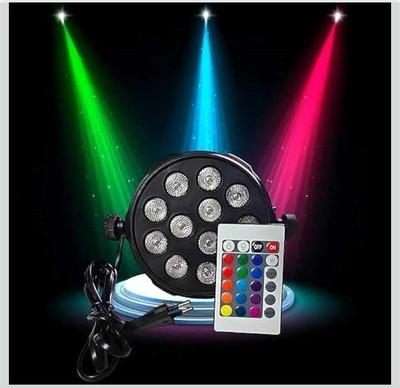 noorish nest 12 LED Mini DJ Par Disco/Club Light with Remote Home/Diwali/Festival Decorations Single Disco Ball(Ball Diameter: 15 cm)