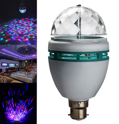 BLEXO LED Disco Bulb | Rotating Crystal Party Light for Home & Diwali Single Disco Ball(Ball Diameter: 7 cm)