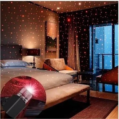 Ali Creation USB Decoration Star Light Projector/Disco Light/Car Night Lamp Bedroom Romantic Shower Laser Light(Ball Diameter: 15 cm)