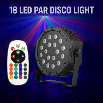 MOBIZAC 18LED Disco DJ Par Light DMX with Remote Controller Disco Ball Set(Ball Diameter: 18 cm)