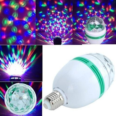 Elecsera ™ (Disco Party Light) Rotating Project LED Crystal Bulb Magic Disco Light Night Single Disco Ball(Ball Diameter: 2.5 cm)