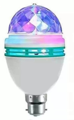 PARVEEN 360 Degree Crystal Rotating Magic Disco LED Bulb Lamp Single Disco Ball(Ball Diameter: 15 cm)