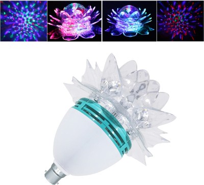MOBIZAC Lotus Disco Bulb Dj LED Bulb for Bedroom Party Home Birthday Diwali and Stage Single Disco Ball(Ball Diameter: 7 cm)