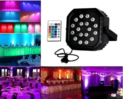 LKA Party Light of 18 LEDs Party Decor Light with Multicolor Dj Light(Pack of 1) Single Disco Ball(Ball Diameter: 16 cm)