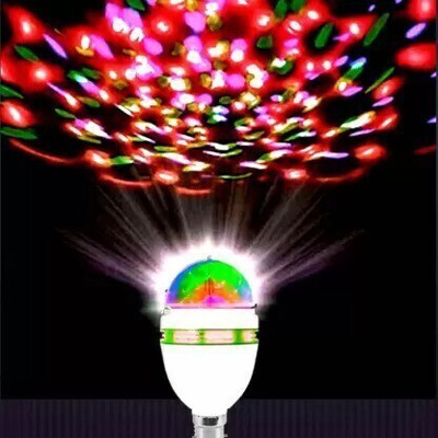 Hermano 360 Degree LED Crystal Rotating Bulb Magic Disco LED Light Single Disco Ball(Ball Diameter: 12 cm)