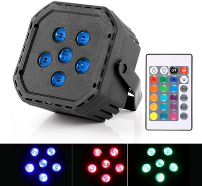 MOOZMOB 6 LED Stage Disco Par Light with Remote Controller RGB DJ Single Disco Ball(Ball Diameter: 5 cm)