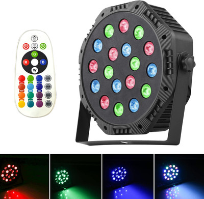 MOOZMOB 18 LED DJ Light with Remote DMX Control Disco Par Lamp Disco Ball Set(Ball Diameter: 18 cm)
