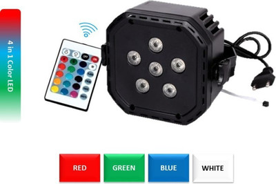 VIVID 30W Mini Dj RGB Par light For Party,stage lighting With 24 Key Remote Controller Disco Ball Set(Ball Diameter: 13 cm)