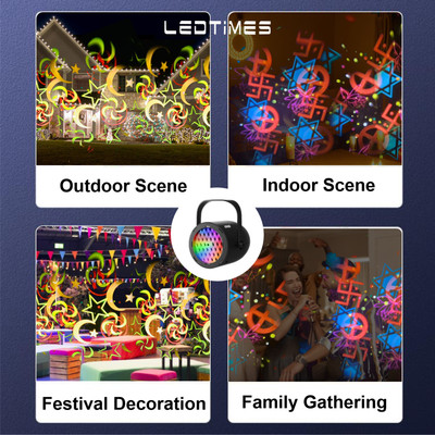 LED TIMES Diwali Laser Light Projector|Colorful Rotating LED Lamp for Celebration Lighting(50 nm, Multicolor)