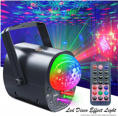 Pick Ur Needs Disco Ball Party Lights DJ Laser Light with Remote – Sound Activated(50 nm, Multicolor)