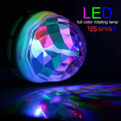 HASRU 360 Degree LED Crystal Rotating Bulb Magic Disco LED Light Disco Ball Set(Ball Diameter: 10 cm)