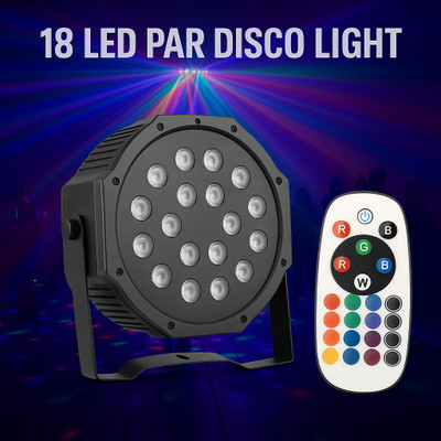 MOOZMOB 18LED Disco DJ Par Light DMX with Remote Controller Single Disco Ball(Ball Diameter: 18 cm)